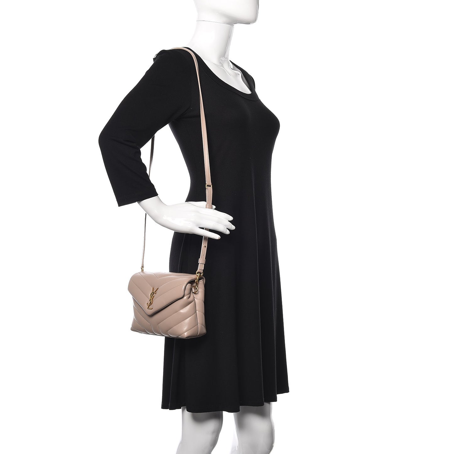 Calfskin Y Quilted Monogram Toy Loulou Satchel Mink
