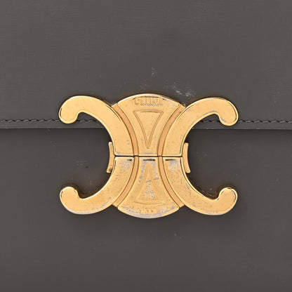 Celine Shiny Calfskin Medium Triomphe Grey 15 of 16