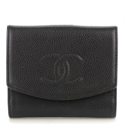 Chanel Caviar Timeless CC Compact French Wallet Black 1 of 6