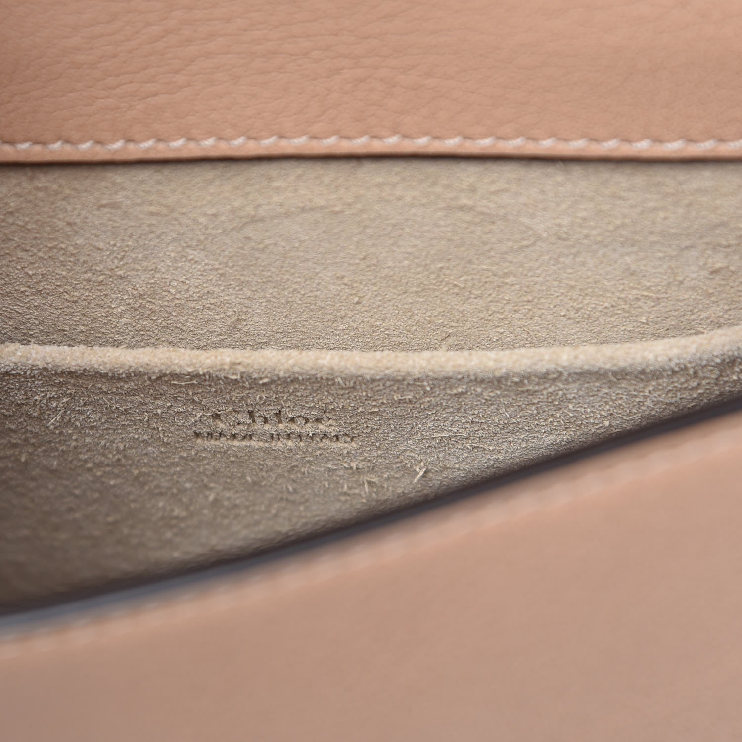 Chloe Calfskin Suede Small Nile Bracelet Bag Biscotti Beige 9 of 12