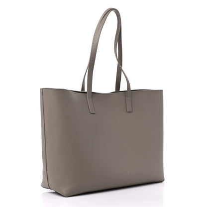 Saint Laurent Calfskin Large Shopping Tote Oyster Gray 4 of 10