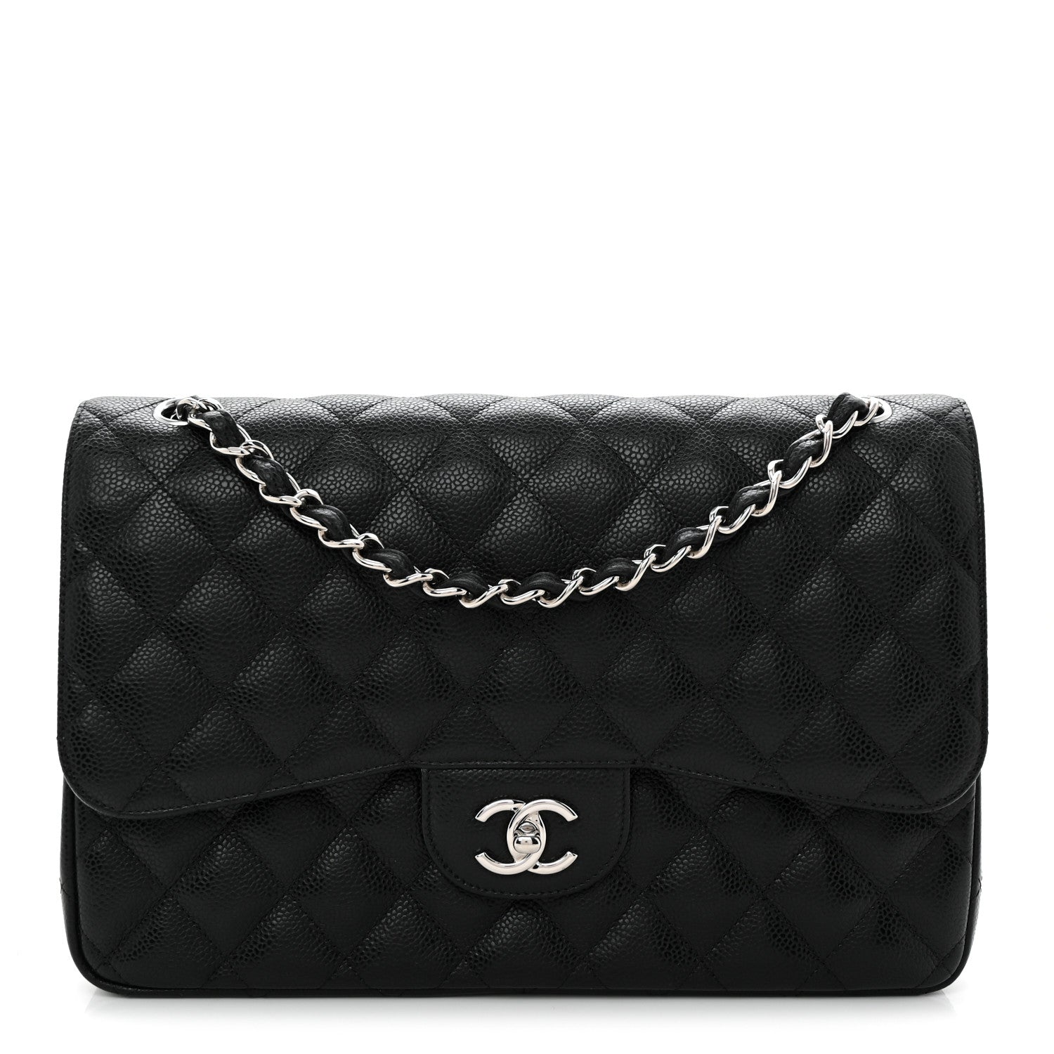Chanel Caviar Quilted Jumbo Double Flap Black 1 of 10