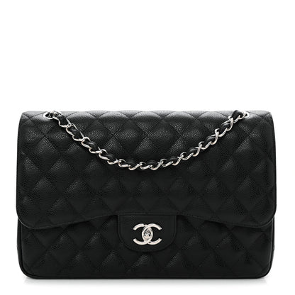 Chanel Caviar Quilted Jumbo Double Flap Black 1 of 10
