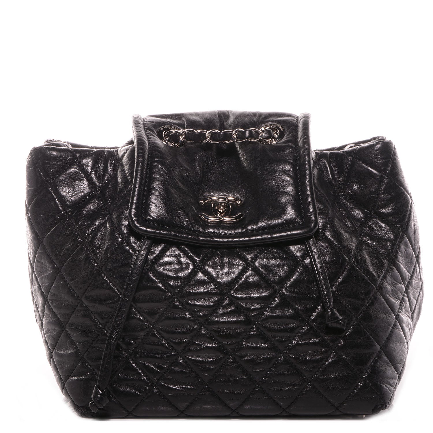 Chanel Glazed Calfskin Quilted Beijing Backpack Black 1 of 8