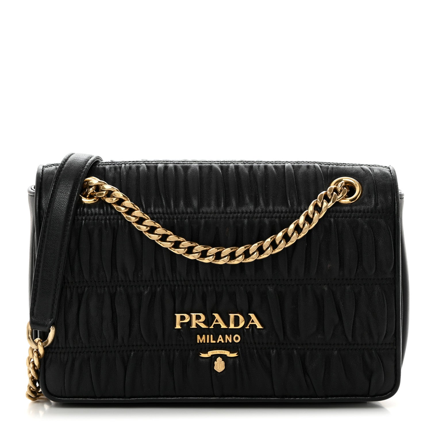 Prada Nappa Gaufre Flap Black 1 of 11