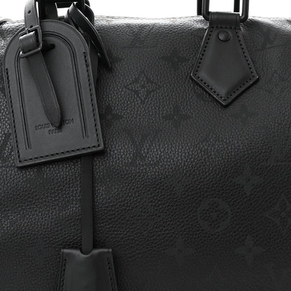 Louis Vuitton Calfskin Monogram Speedy P9 Bandouliere 30 Ultra Black 7 of 11