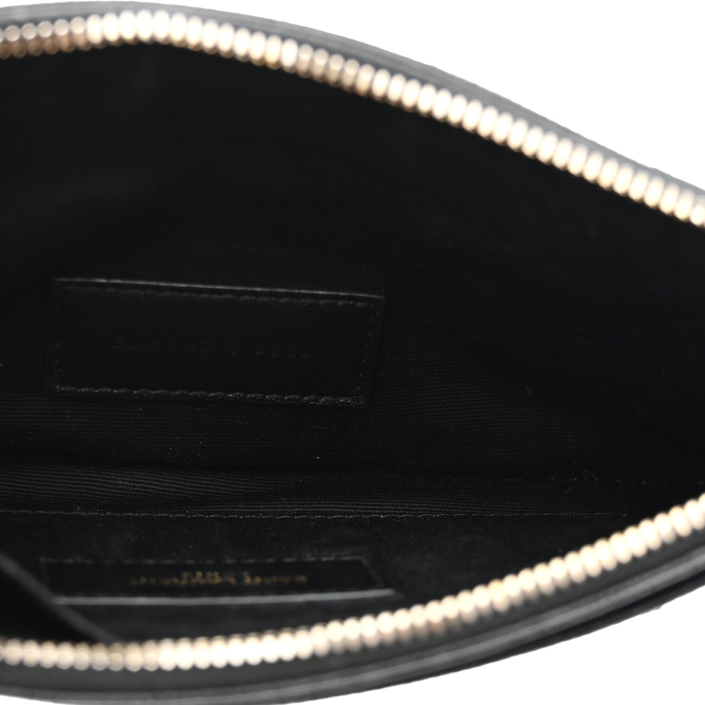 Grain De Poudre Chevron Monogram Large Bill Pouch Black
