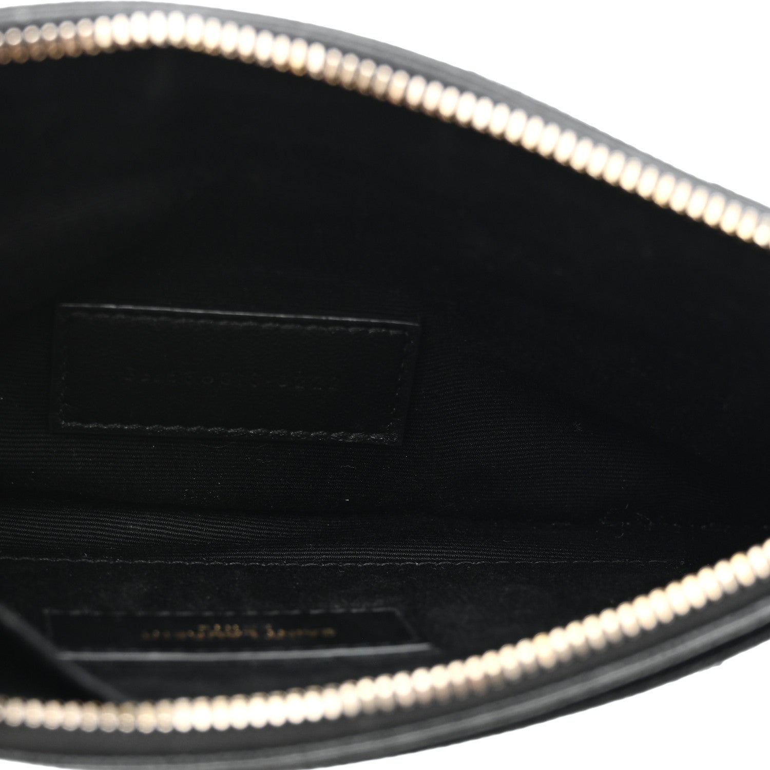 Saint Laurent Grain De Poudre Chevron Monogram Large Bill Pouch Black 5 of 8