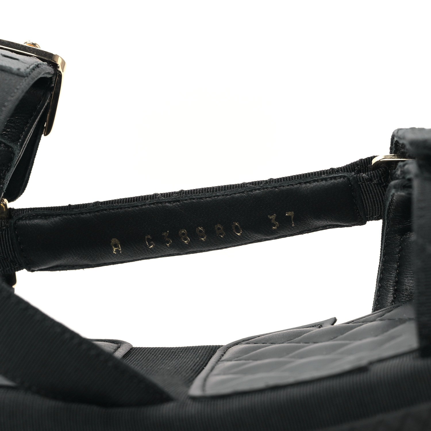 Chanel Grosgrain CC Platform Sandals 37 Black 8 of 9