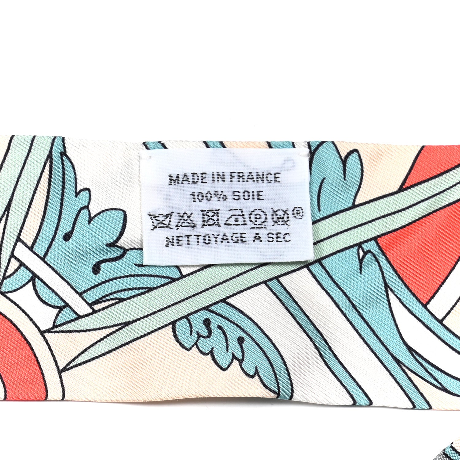 Hermes Silk Washington's Carriage Detail Twilly Creme Aqua Jaune 4 of 6