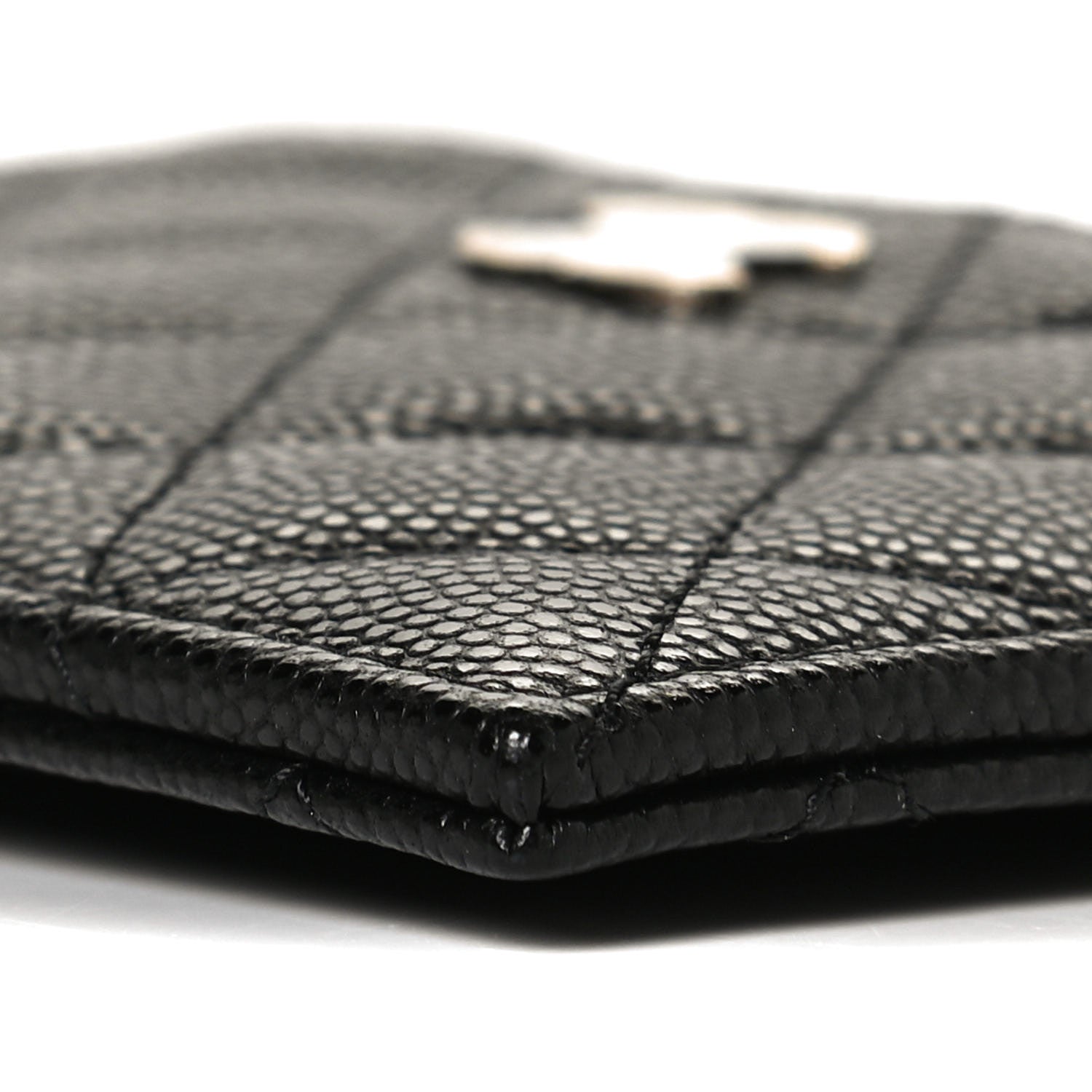 Chanel Caviar Quilted CC Zip Card Holder Black 8 of 9