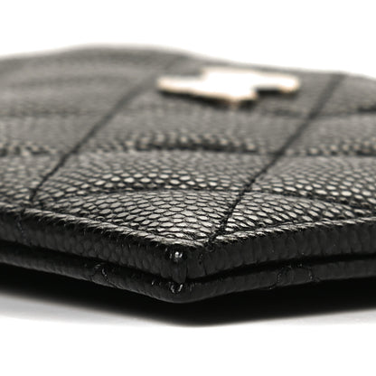 Chanel Caviar Quilted CC Zip Card Holder Black 8 of 9