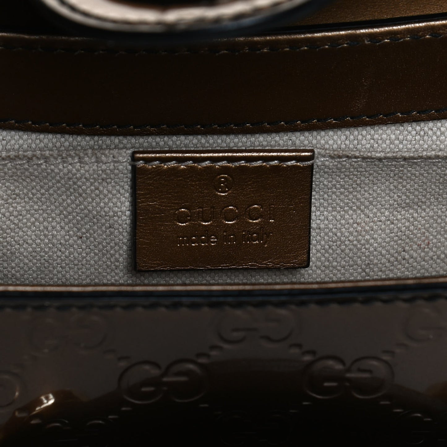 Shine Guccissima Medium Emily Chain Shoulder Bag Acero
