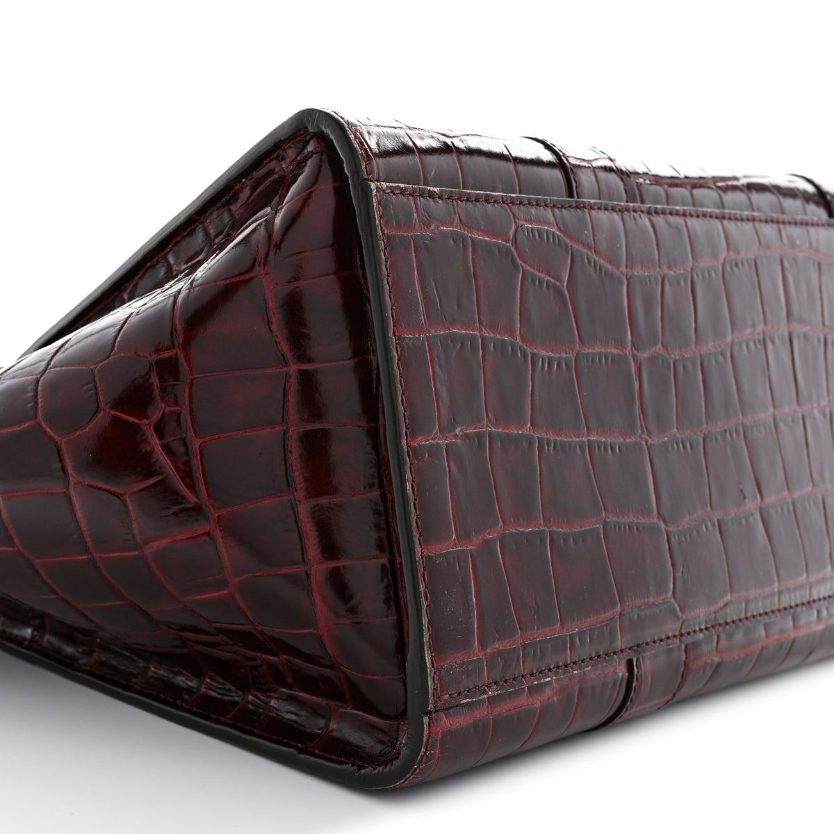 Mulberry Crocodile Embossed Calfskin Bayswater Oxblood 8 of 13