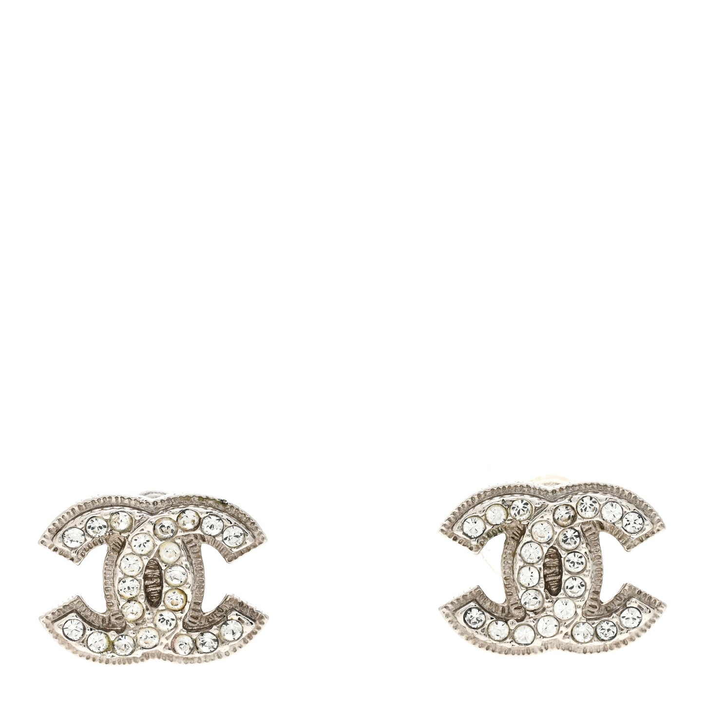 Crystal Timeless CC Earrings Silver