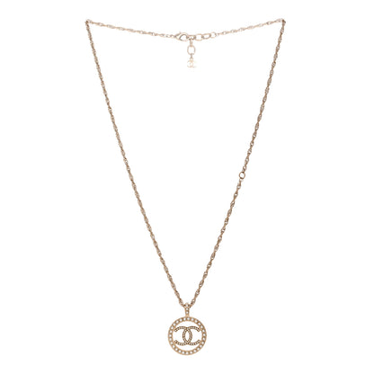 Chanel Pearl CC Round Pendant Necklace Gold 2 of 5