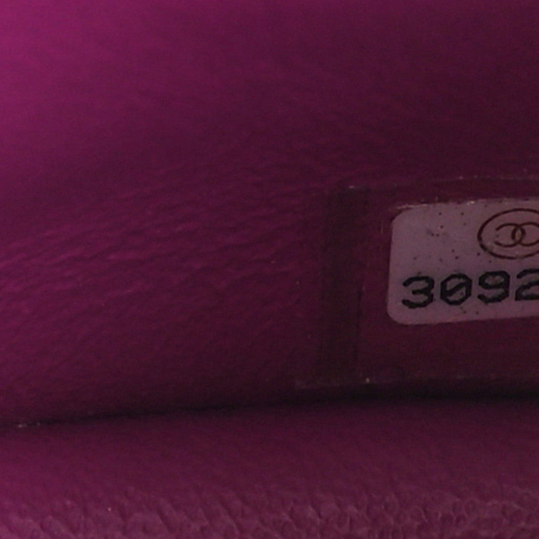 Lambskin Quilted Mini Square Flap Purple