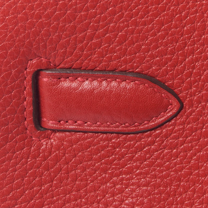 Hermes Taurillon Clemence Birkin 30 Rouge Casaque 9 of 30