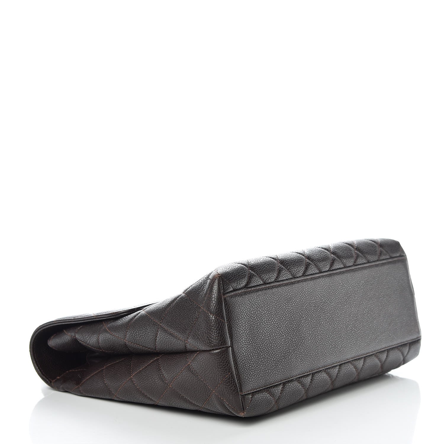 Chanel Caviar Quilted Jumbo Kelly Flap Dark Brown 4 of 13