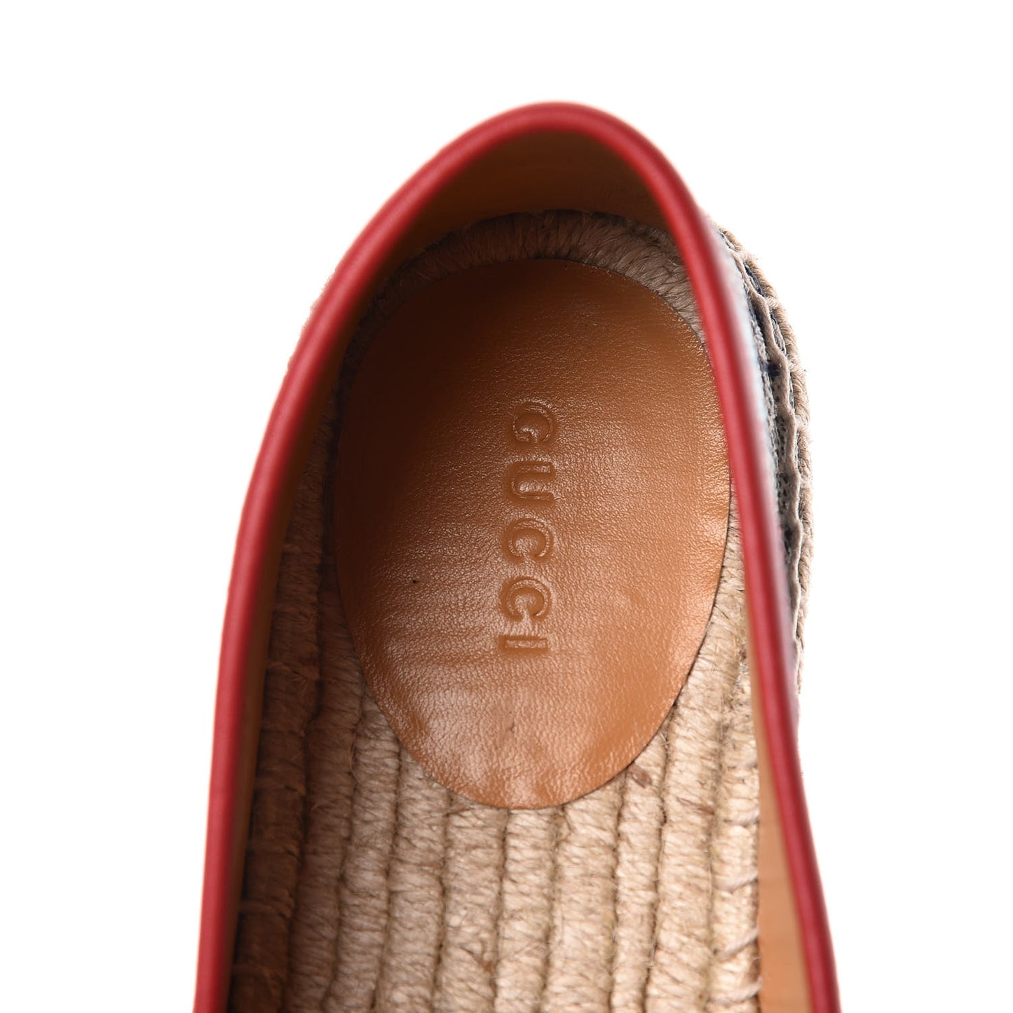 GG Supreme Monogram Blooms Espadrilles 38 Beige Blue Navy Hibiscus Red