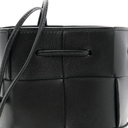 Bottega Veneta Nappa Maxi Intrecciato Mini Cassette Bucket Bag Black 7 of 9