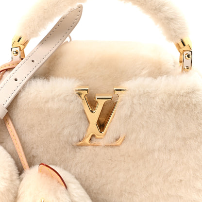 Louis Vuitton Shearling Caousnow Capucines Cream 7 of 10