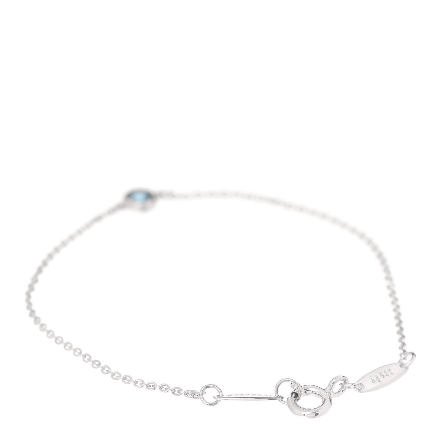 Sterling Silver Aquamarine Elsa Peretti Color By The Yard Bracelet