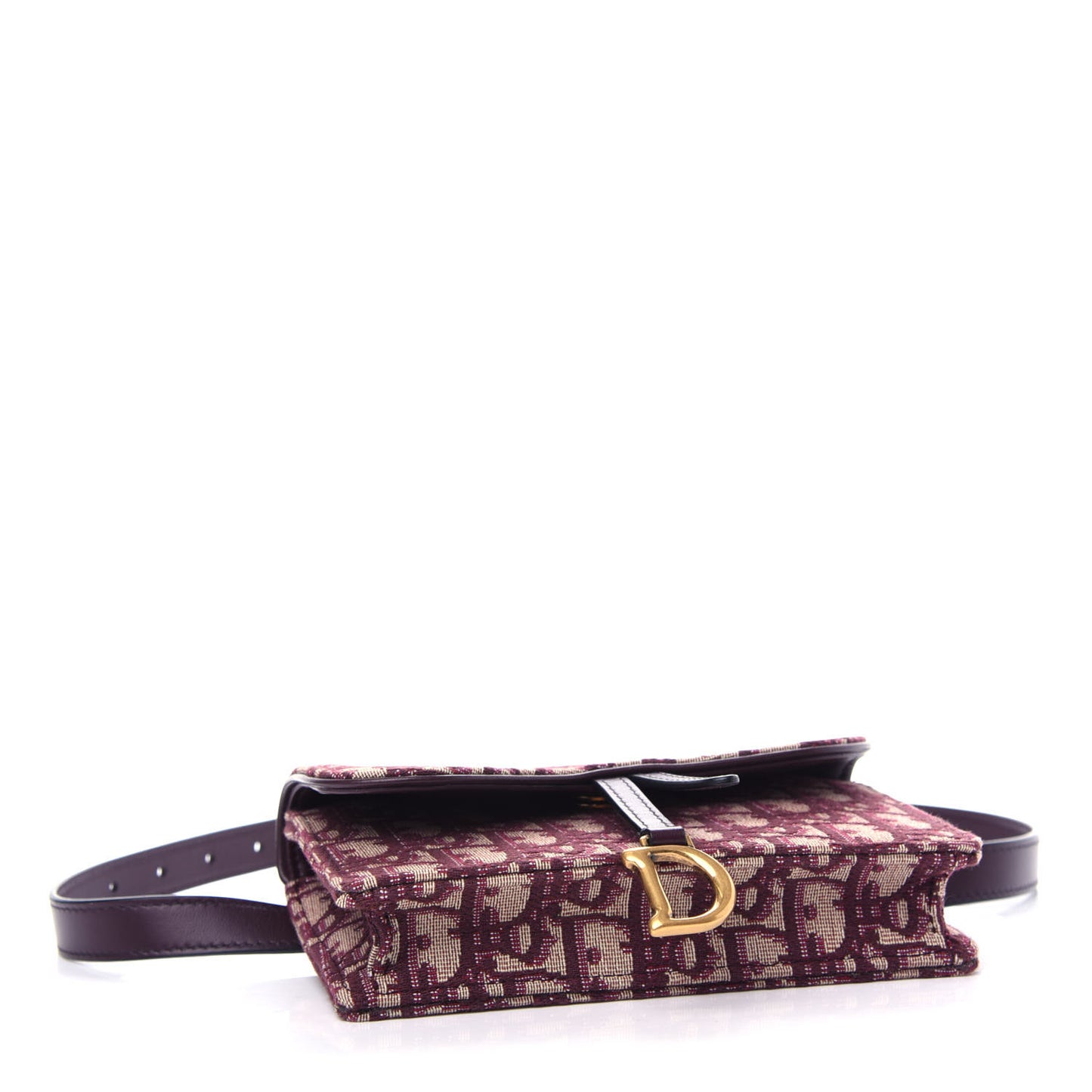 Oblique Saddle Belt Bag Bordeaux