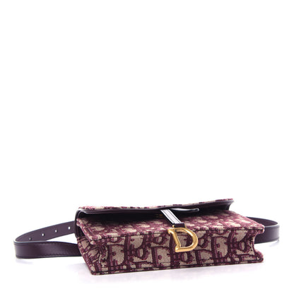 Christian Dior Oblique Saddle Belt Bag Bordeaux 4 of 11