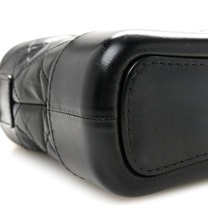 Chanel Aged Calfskin Quilted Small Gabrielle Hobo Black 9 of 10