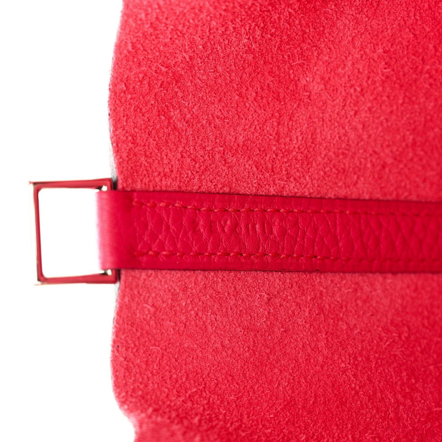 Taurillon Clemence Matte Alligator Picotin Lock Touch 18 PM Framboise