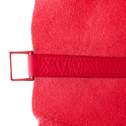 Hermes Taurillon Clemence Matte Alligator Picotin Lock Touch 18 PM Framboise 7 of 11