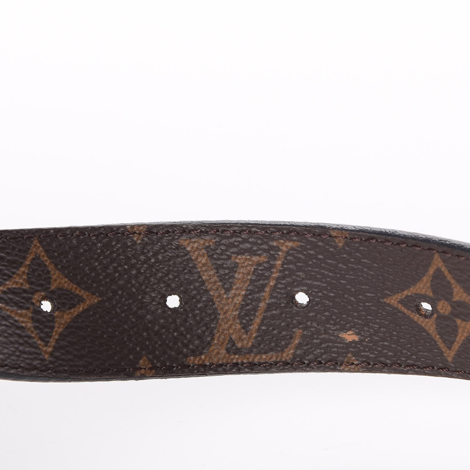 Louis Vuitton Calfskin Monogram 30mm LV Initiales Reversible Belt 80 32 Black 7 of 10