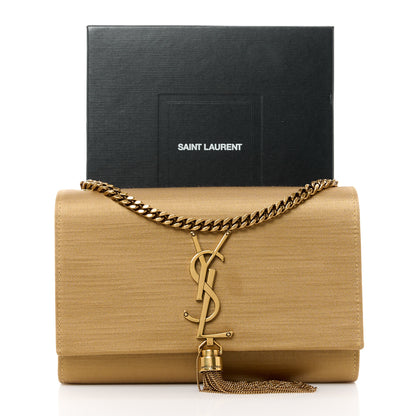 Saint Laurent Satin Small Classic Monogram Kate Tassel Satchel Sahara Beige 13 of 13