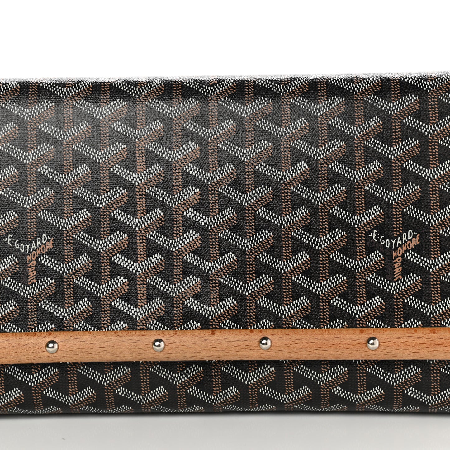 Goyardine Monte Carlo Bois Clutch Black