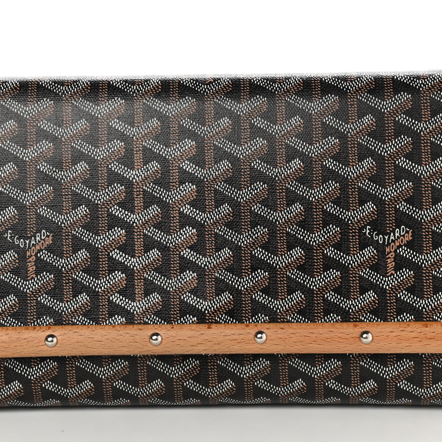 Goyard Goyardine Monte Carlo Bois Clutch Black 6 of 9