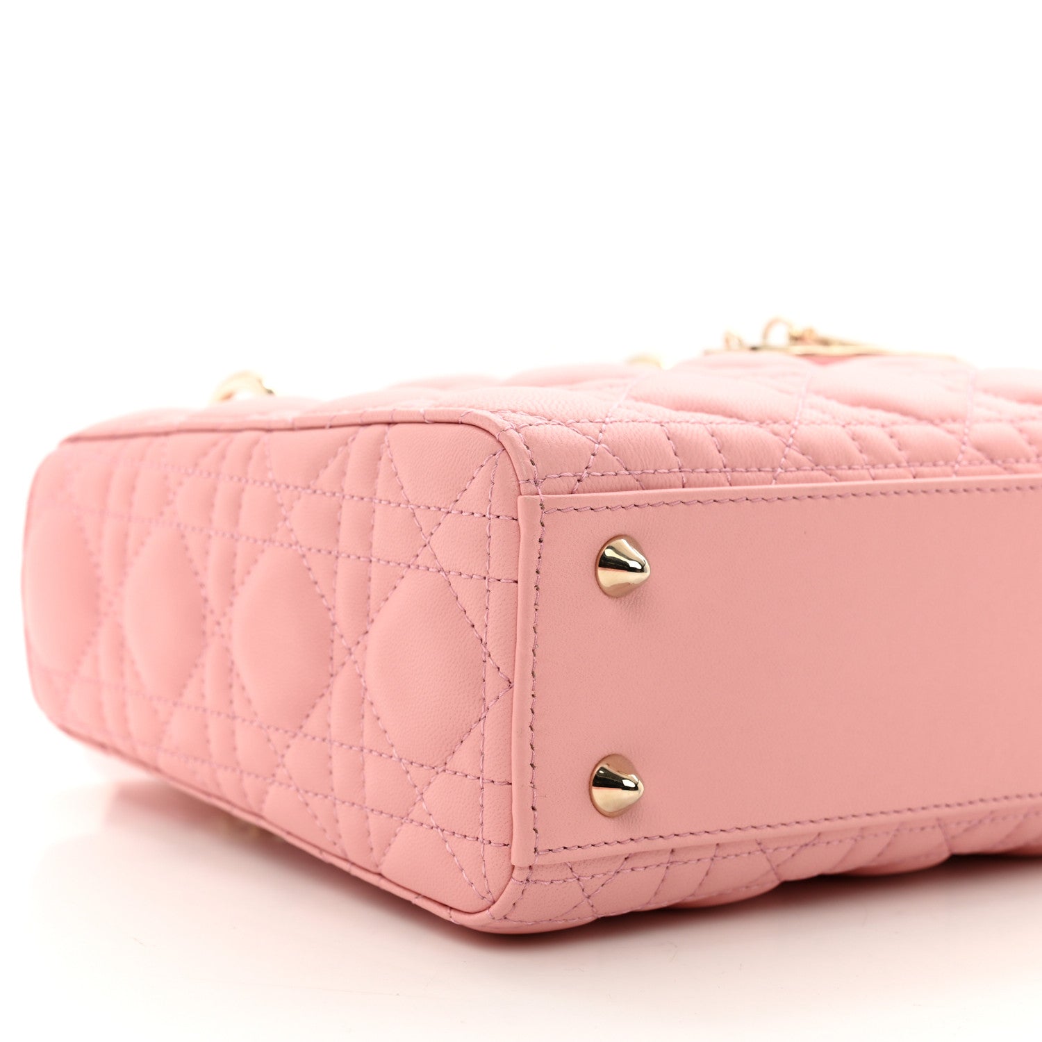 Christian Dior CHRISTIAN DIOR Lambskin Cannage Small My ABC Dior Lady Dior Pink 8 of 9
