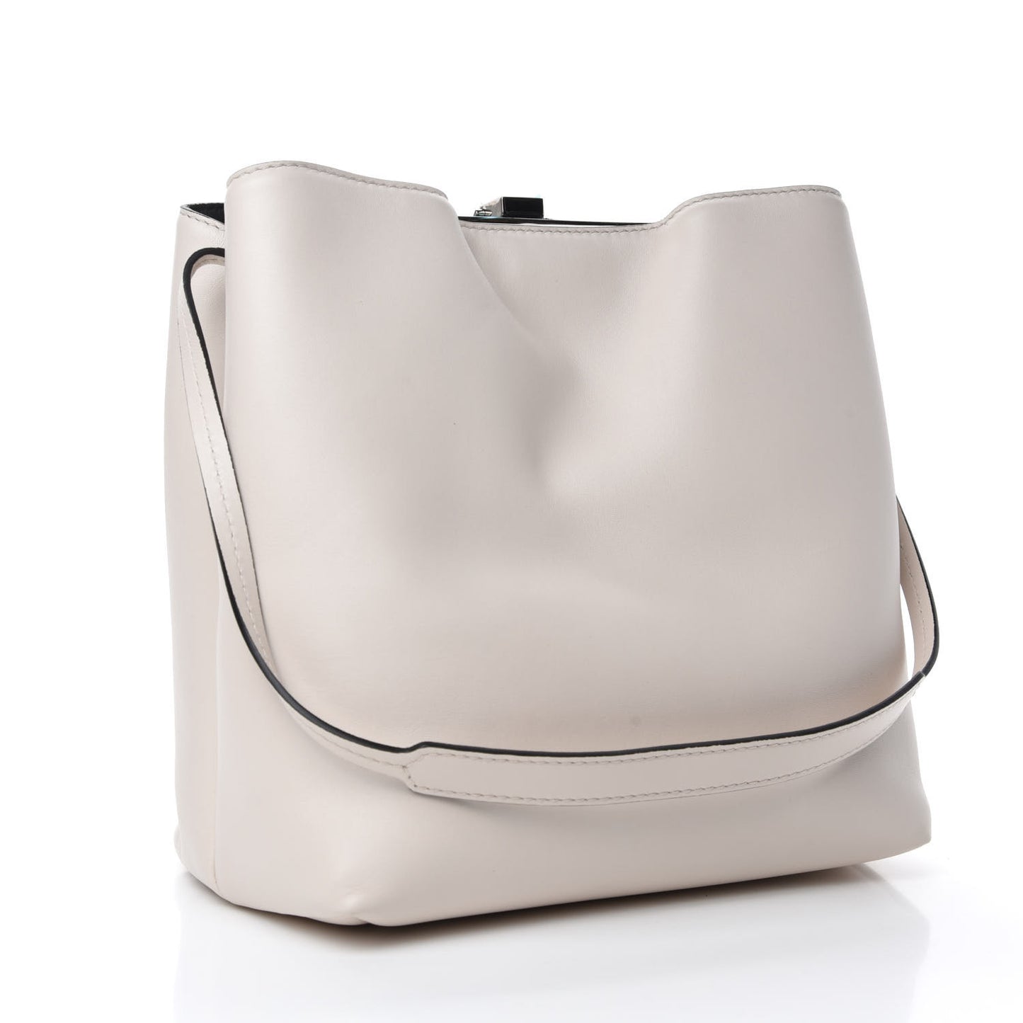 Nappa Frame Shoulder Bag Clay Black