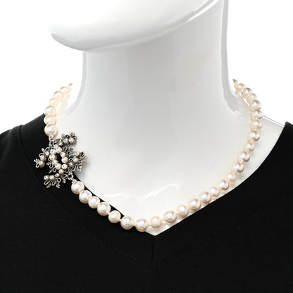 Chanel Pearl CC Short Necklace Silver 2 of 8
