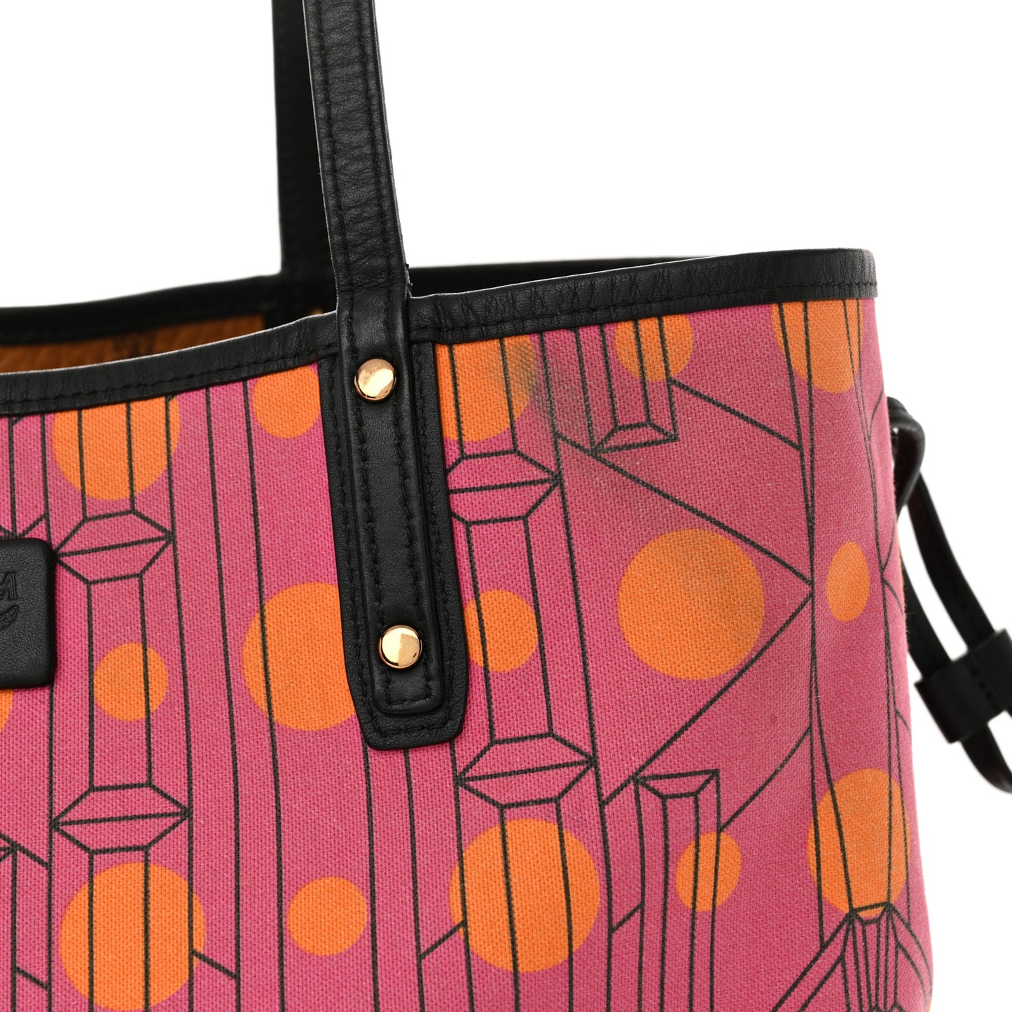 Visetos Medium Project Reversible Shopper Tote Cognac