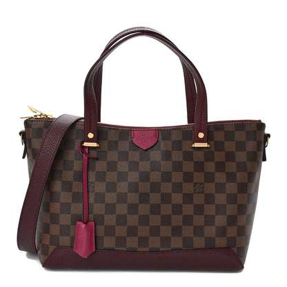 Louis Vuitton Damier Ebene Cuir Taurillon Hyde Park Fuchsia 1 of 9