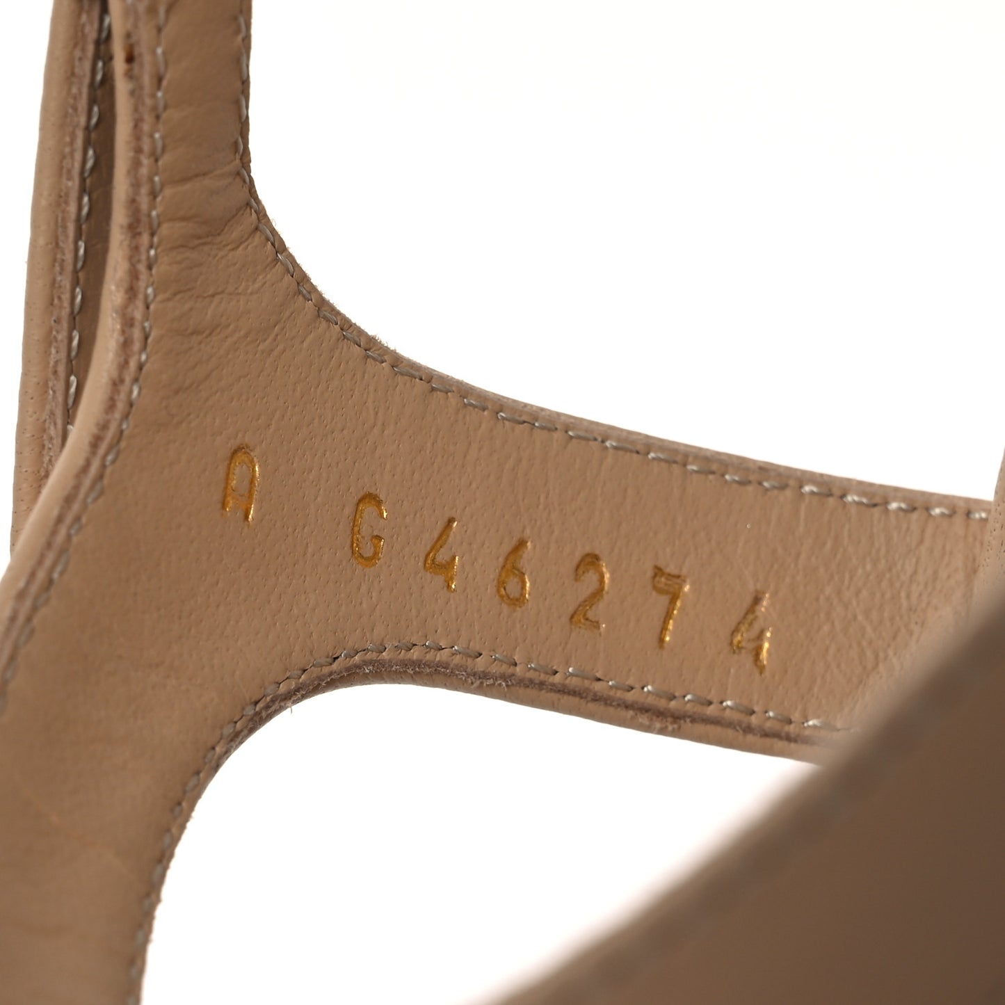 Lambskin Crystal CC Sandals 38.5 Beige