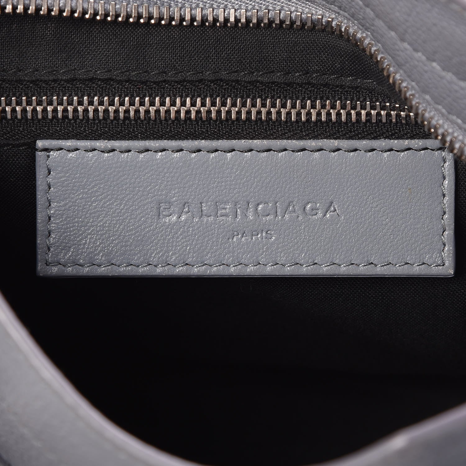 Balenciaga Chevre Silver Metallic Edge Hardware Mini City Bleu Acier 7 of 8