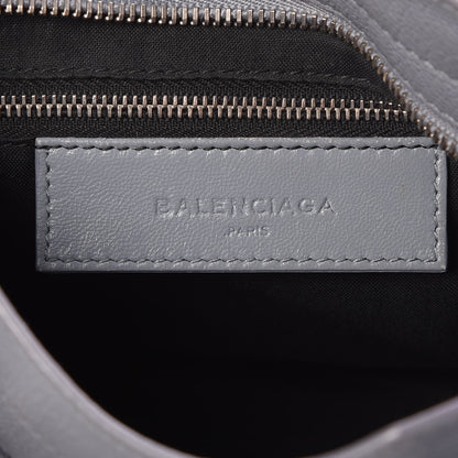Balenciaga Chevre Silver Metallic Edge Hardware Mini City Bleu Acier 7 of 8
