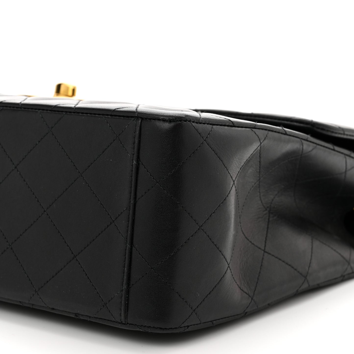 Lambskin Quilted XL Jumbo Single Flap Black
