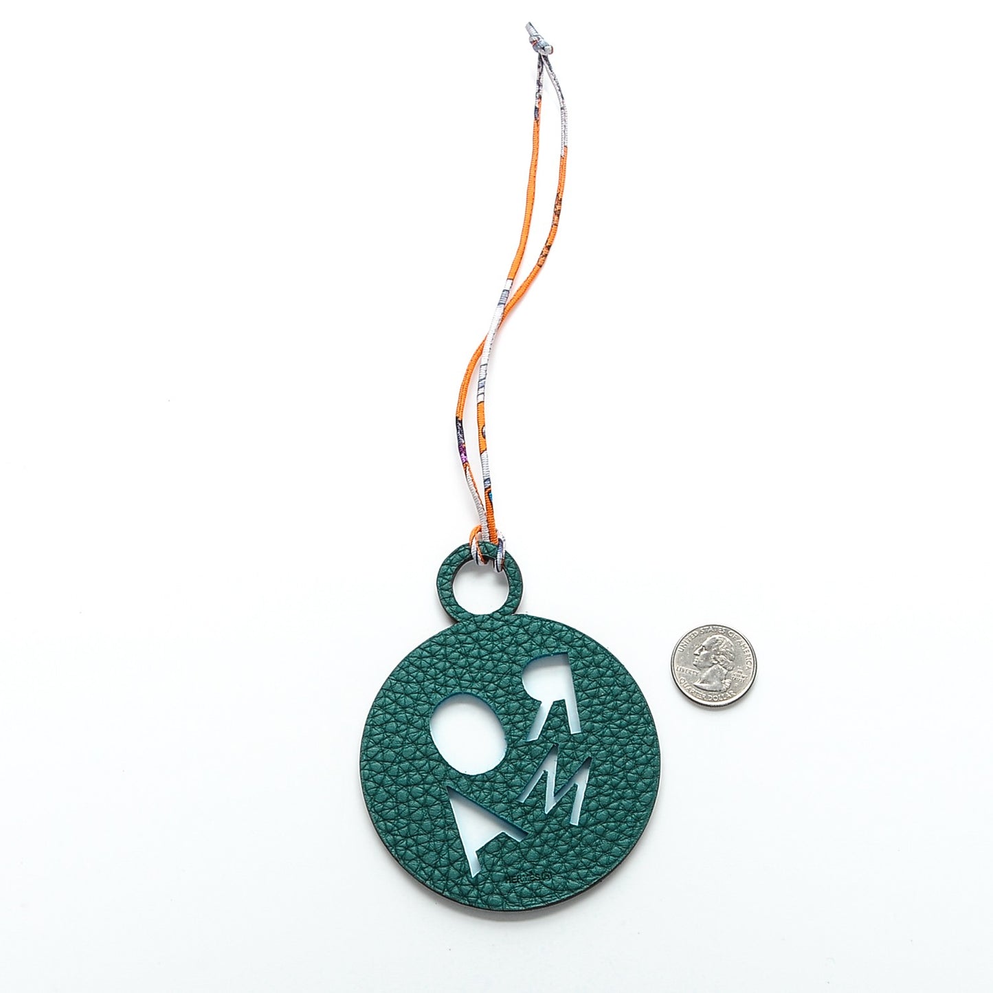 Togo Epsom Petit H Roma Bag Charm Malachite Bleu Electrique