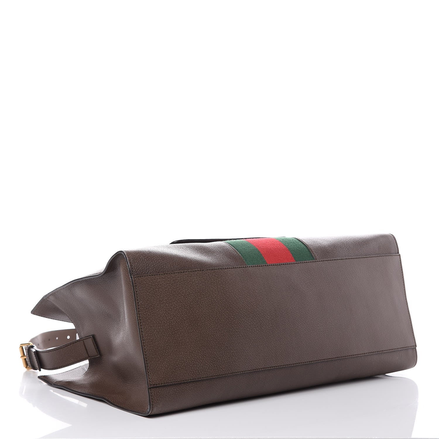 Gucci Calfskin Web Large Top Handle Bag Brown 4 of 17