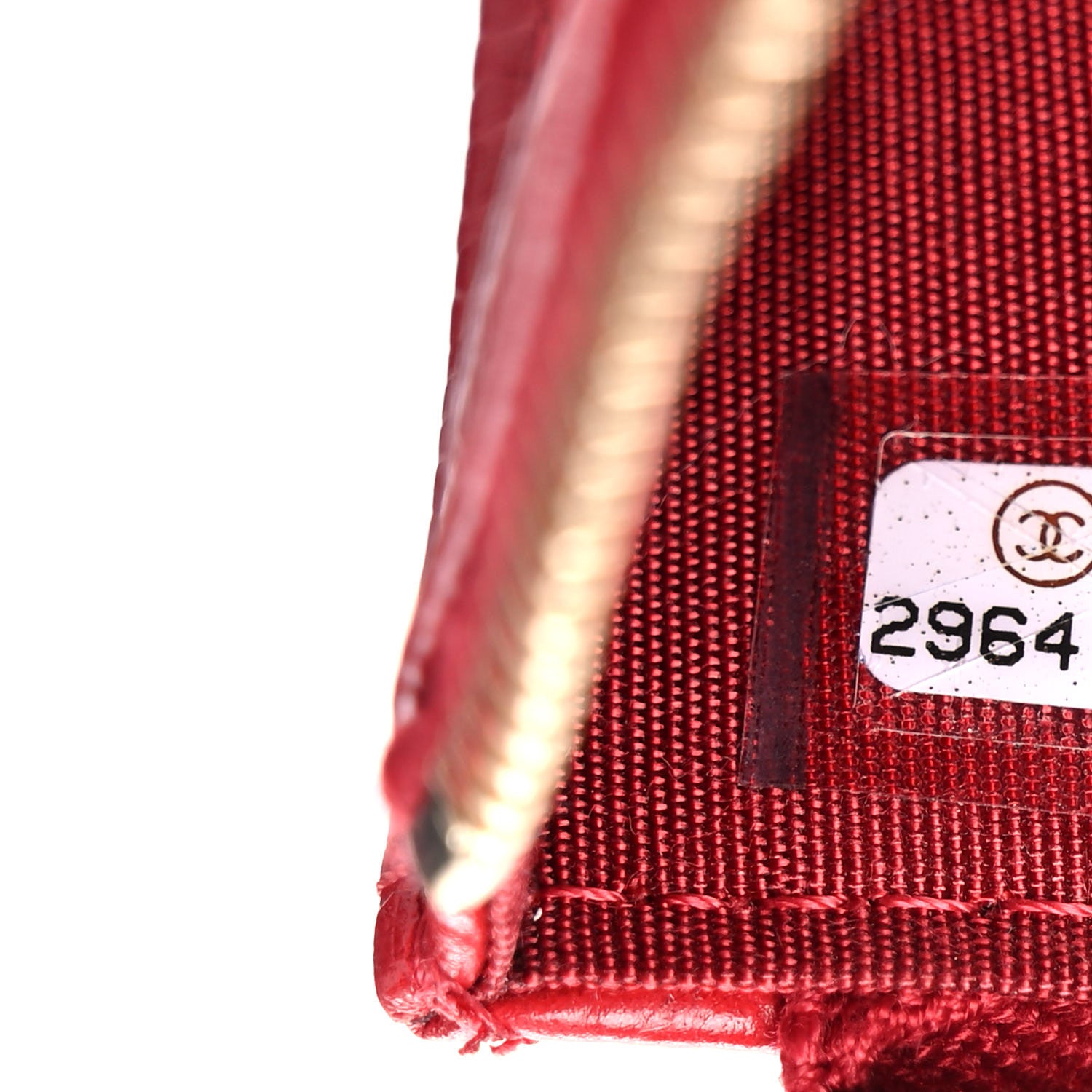 Chanel Caviar Camellia Embossed Classic Flat Wallet Pouch Red 7 of 9