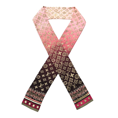 Louis Vuitton Silk Monogram Map Bandeau Plum Orient 1 of 4