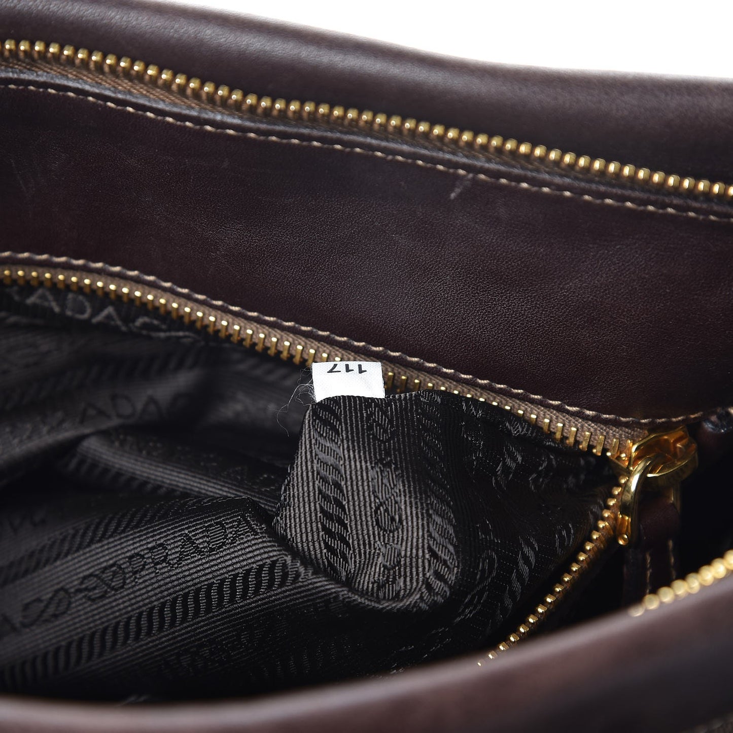 Jacquard Logo Shopping Satchel Brown